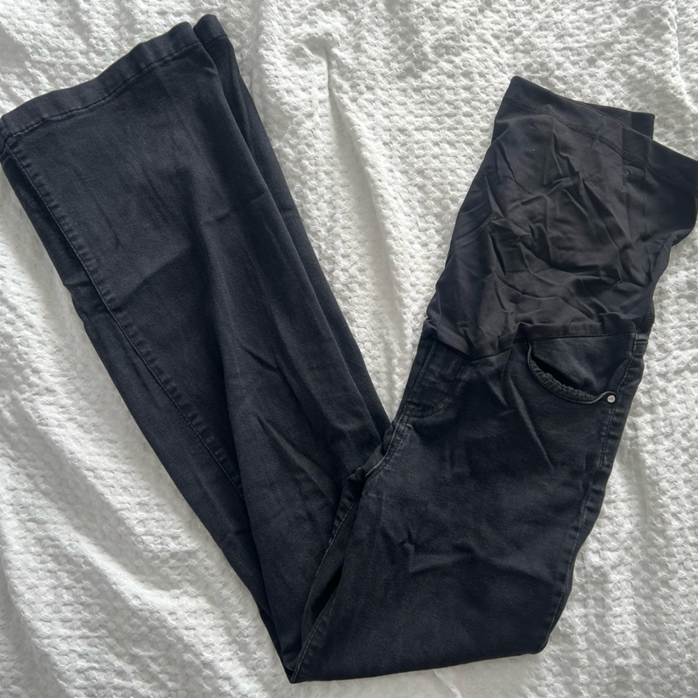Pinkblush Black Denim Maternity Flare Jeans - 30
